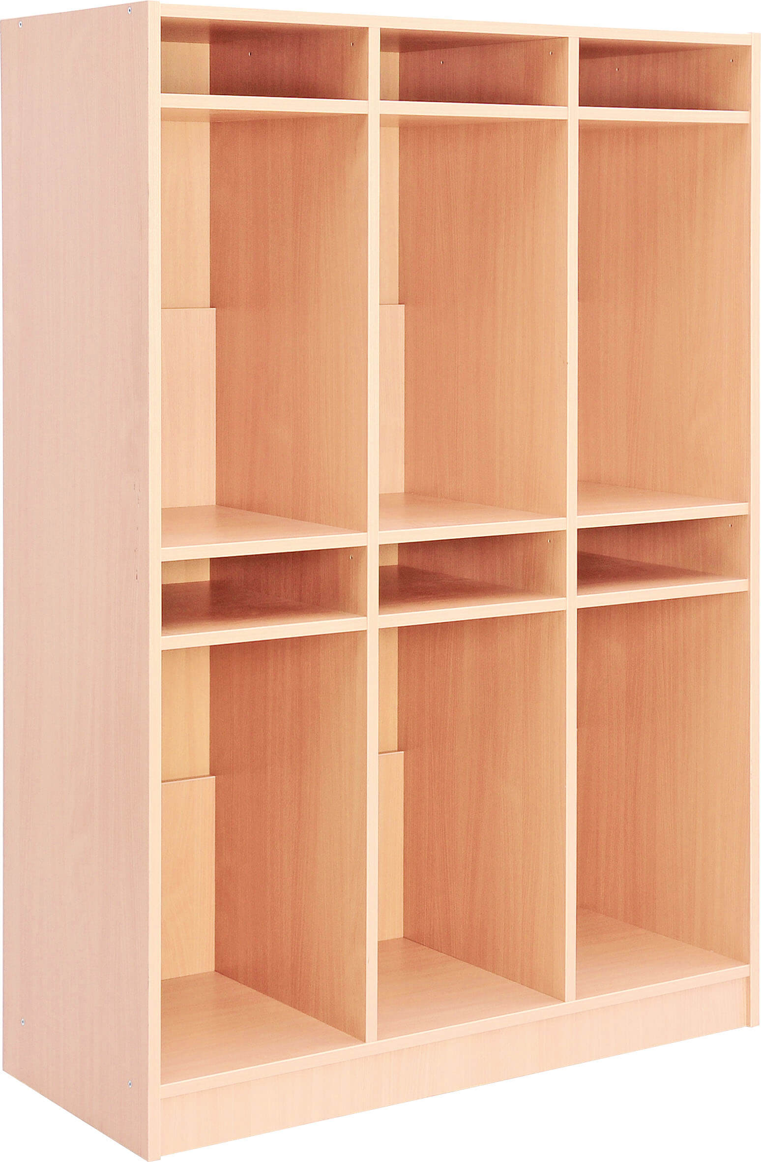 Schooltasplank, 6 eenheden in berkenhout