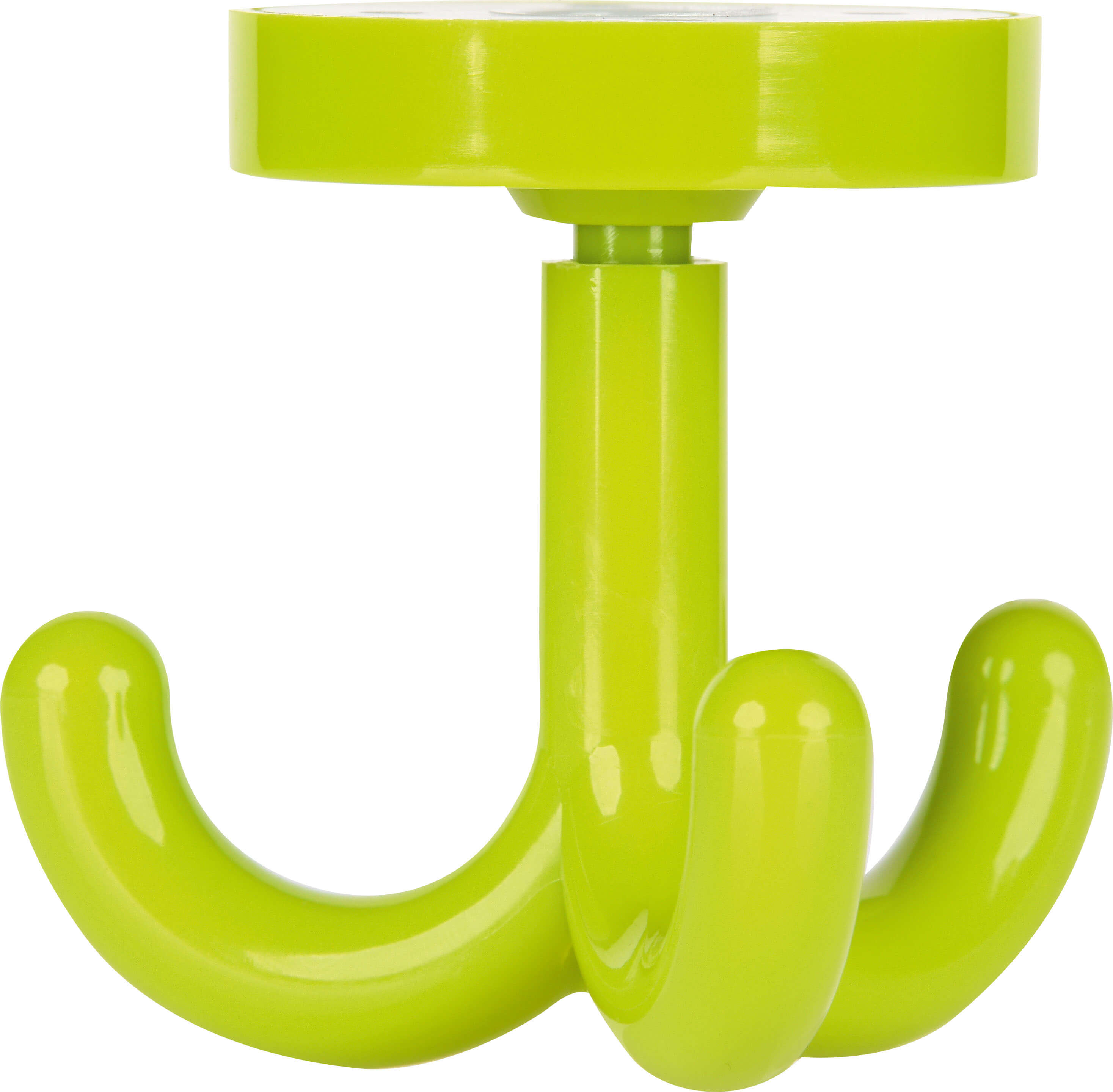 Drievoudige haak van lichtgroen plastic