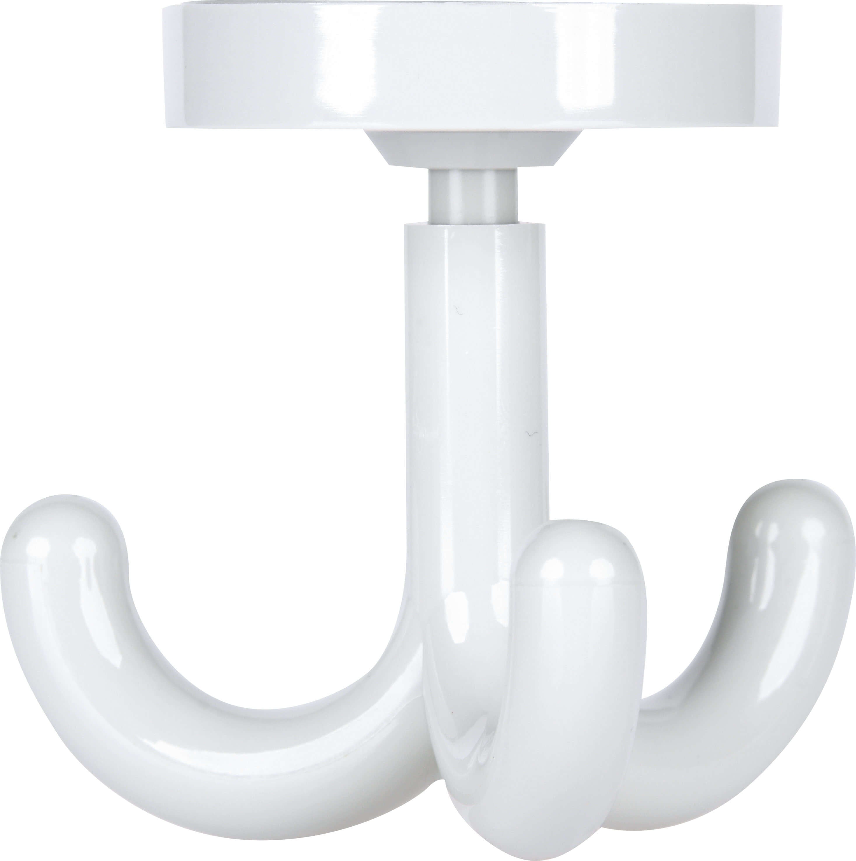 Drievoudige haak van grijs plastic