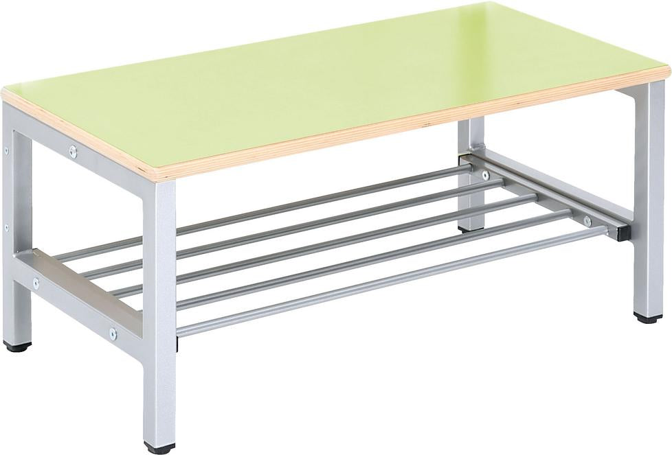 Bank zum Garderobenregal Flexi 35 cm grün für Schule & Kita
