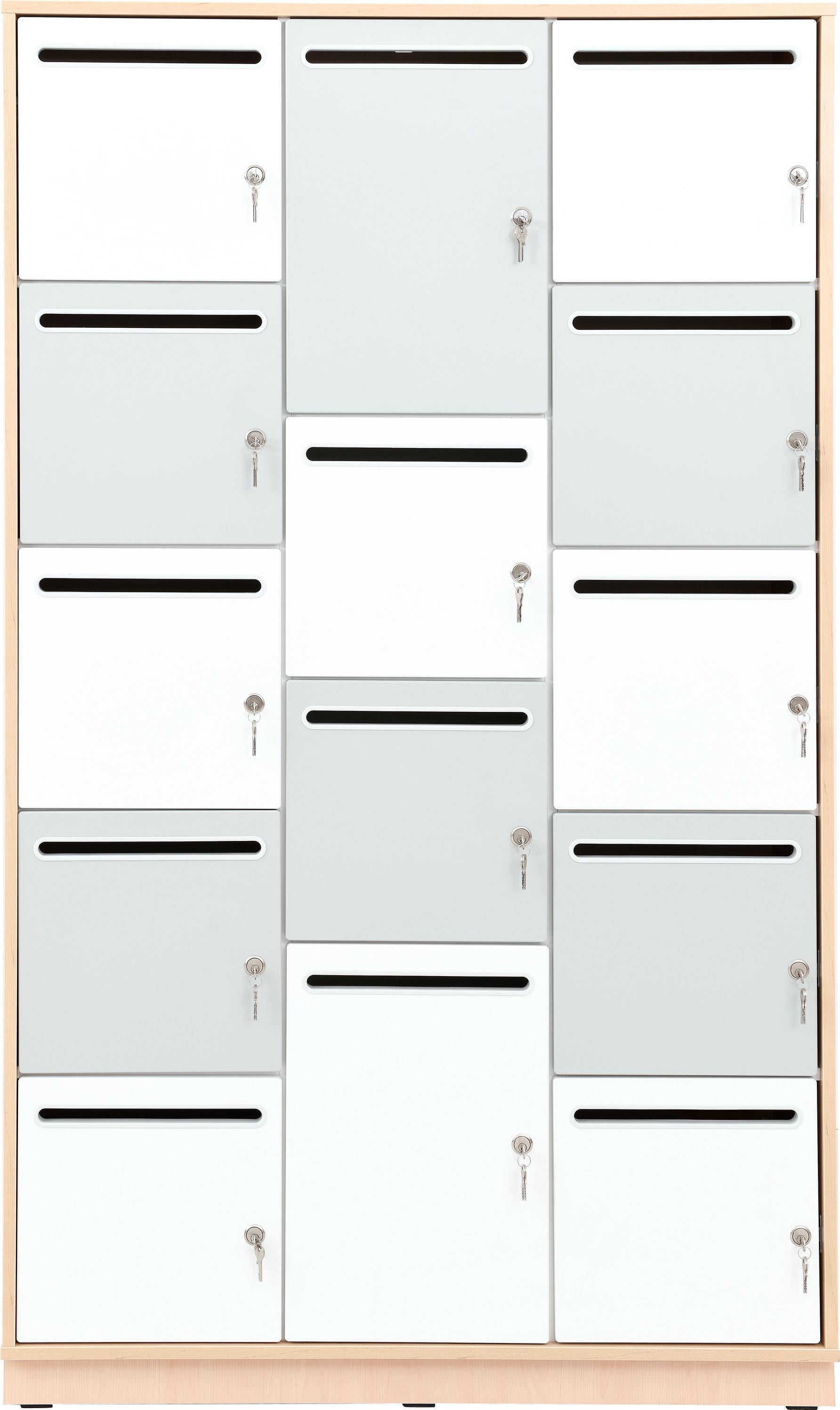 Quadro - Eigentumsschrank/Spind mit 14 Fächern für Schulen