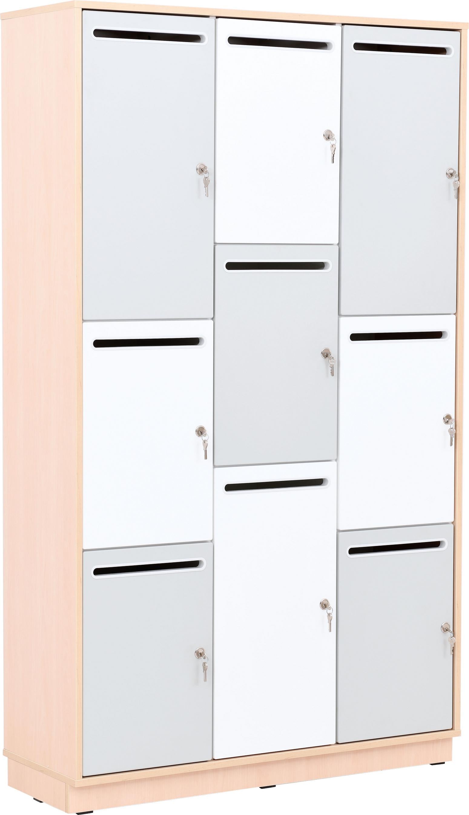 Quadro - Eigentumsschrank/Spind mit 9 Fächern für Schüler