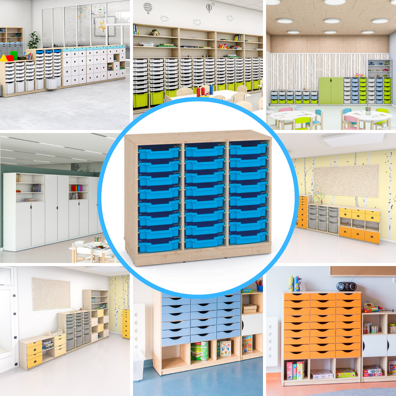 Configureerbare kastdeuren/lades/containers - FERIA-serie