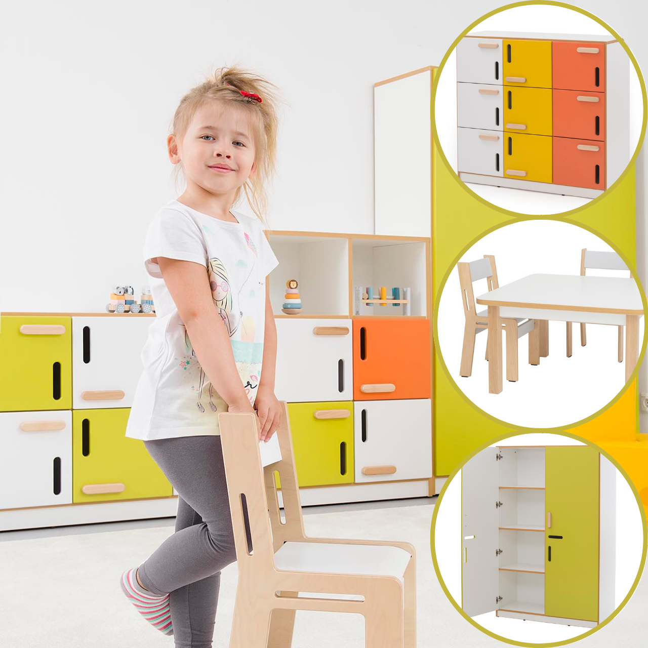 NEA-serie - Configureerbare tafels/stoelen/kasten