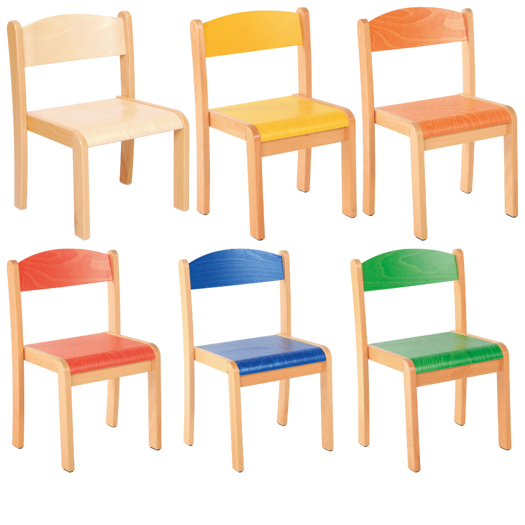 Stapelstuhl Phil für Kindergarten in verschiedenen Farben