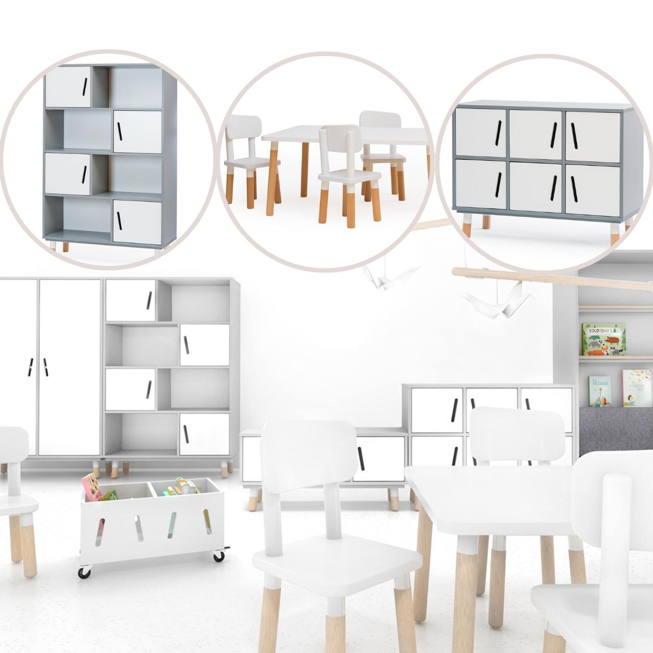 Série TAB - tables/chaises/armoires configurables