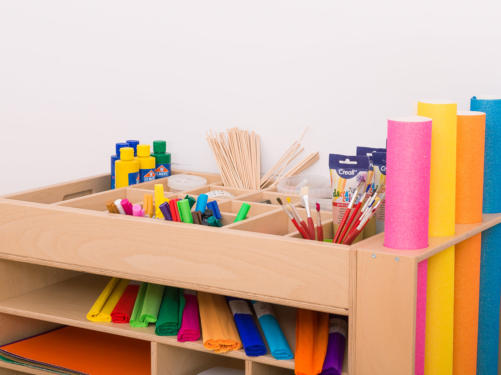 Doppelseitiger multifunktionaler Bastelschrank für Kunst-Accessories