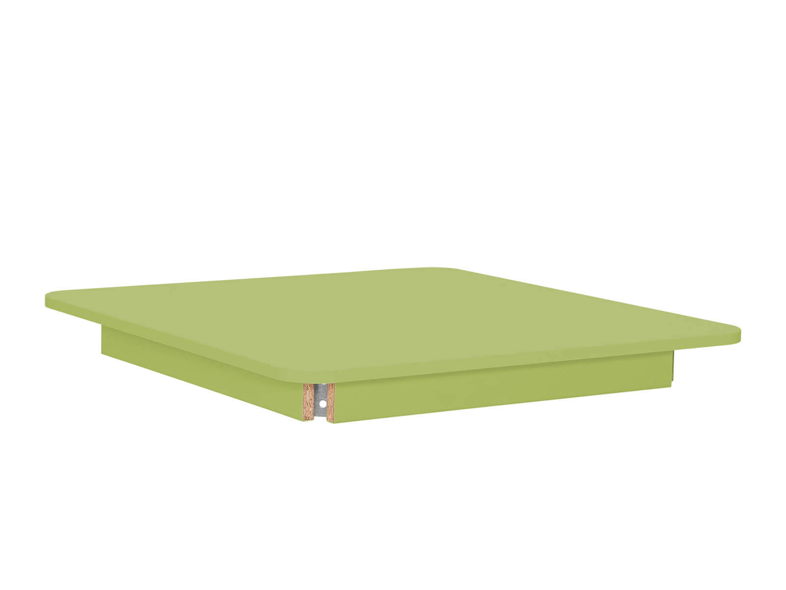 Plateau de table vert - carré 80cm x 80cm