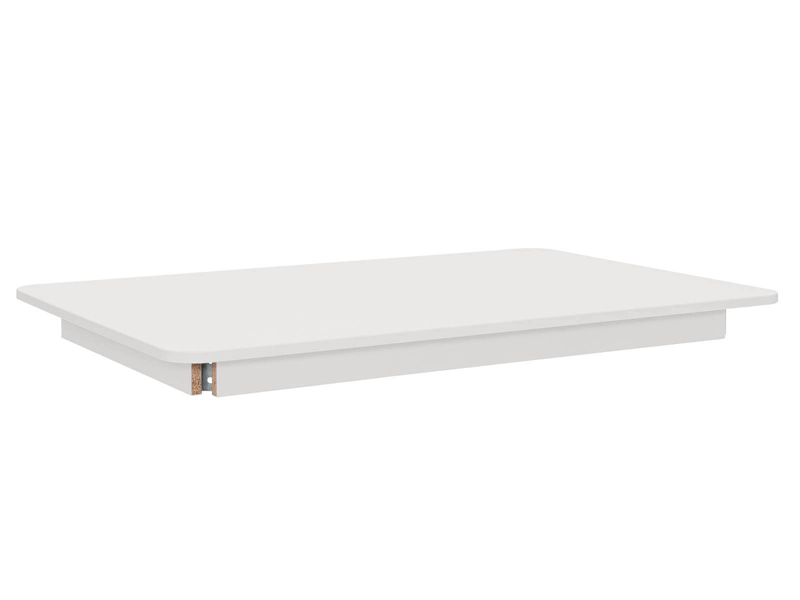 Plateau de table blanc - rectangle 124cm x 80cm