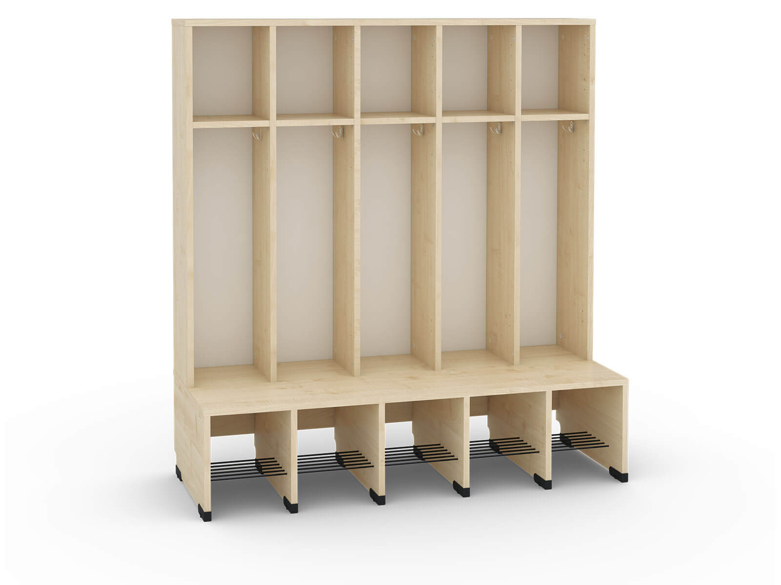 5er-Garderobe mit Bank H=31cm Bubble-Serie