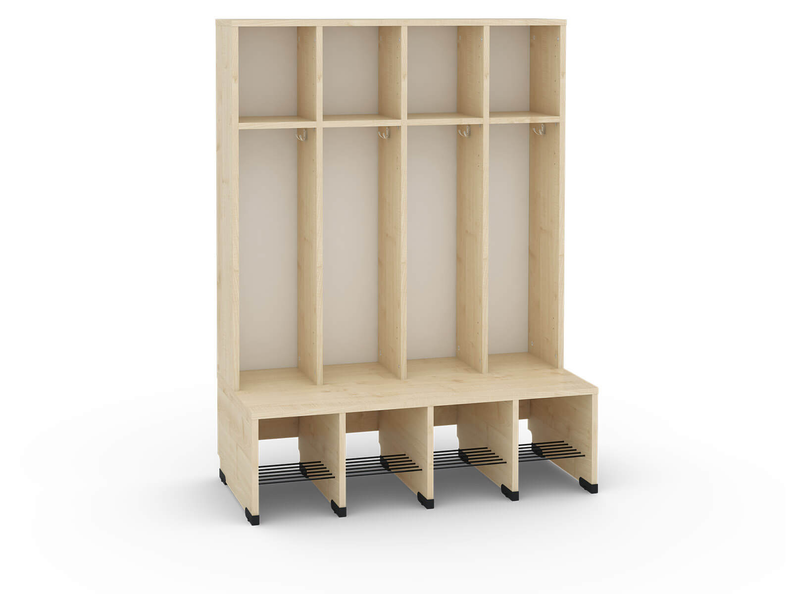 4er-Garderobe mit Bank H=31cm Bubble-Serie