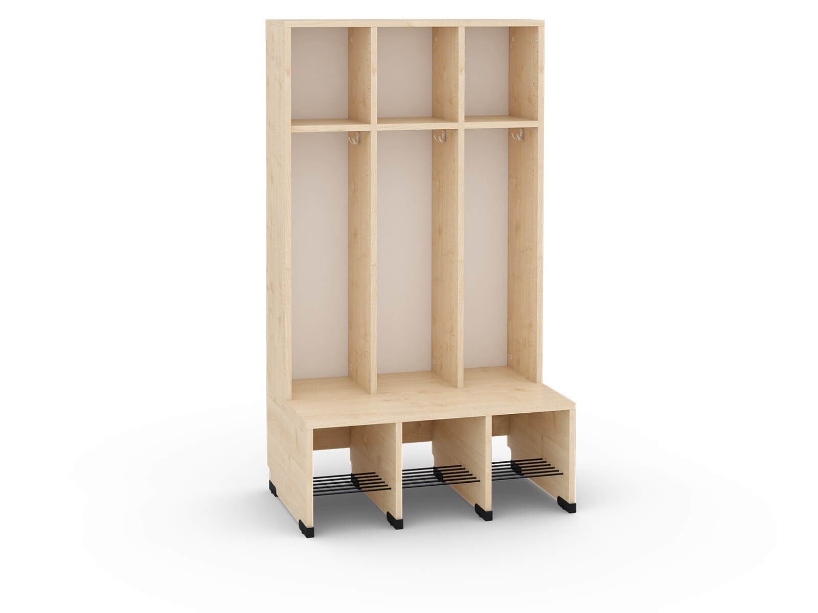 3er-Garderobe mit Bank H=31cm Bubble-Serie