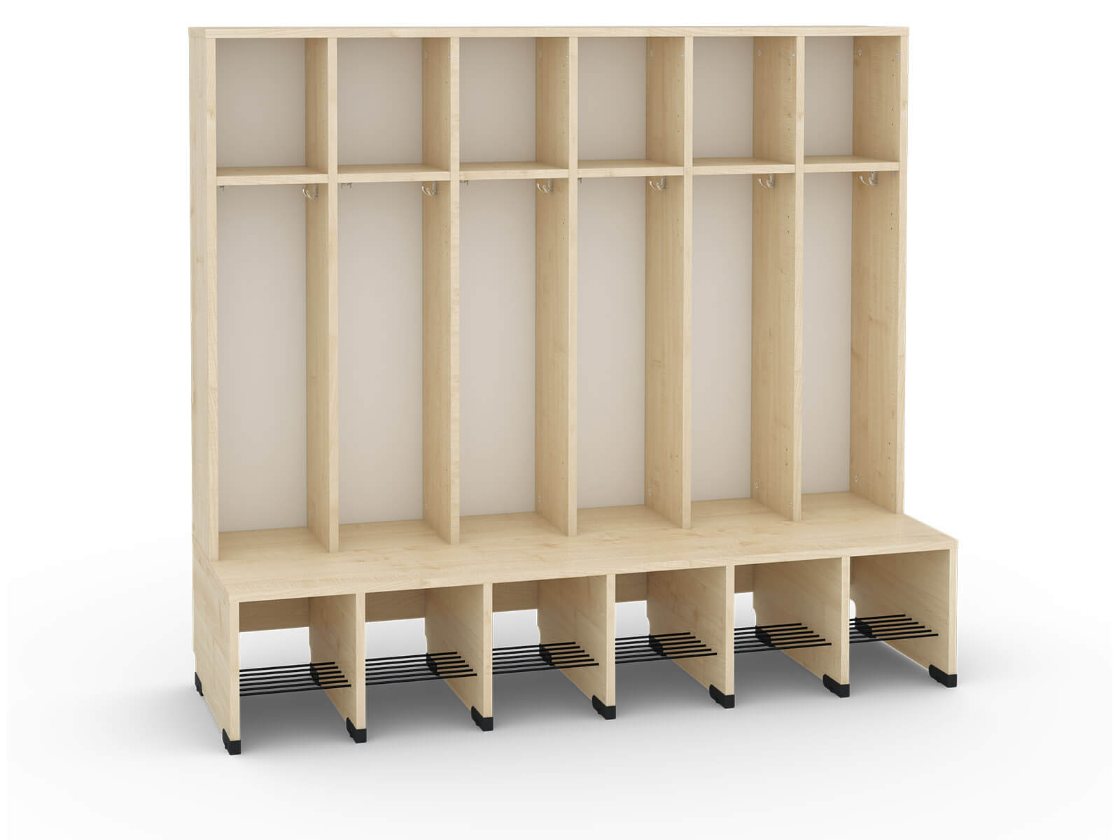 6er-Garderobe mit Bank H=31cm Bubble-Serie