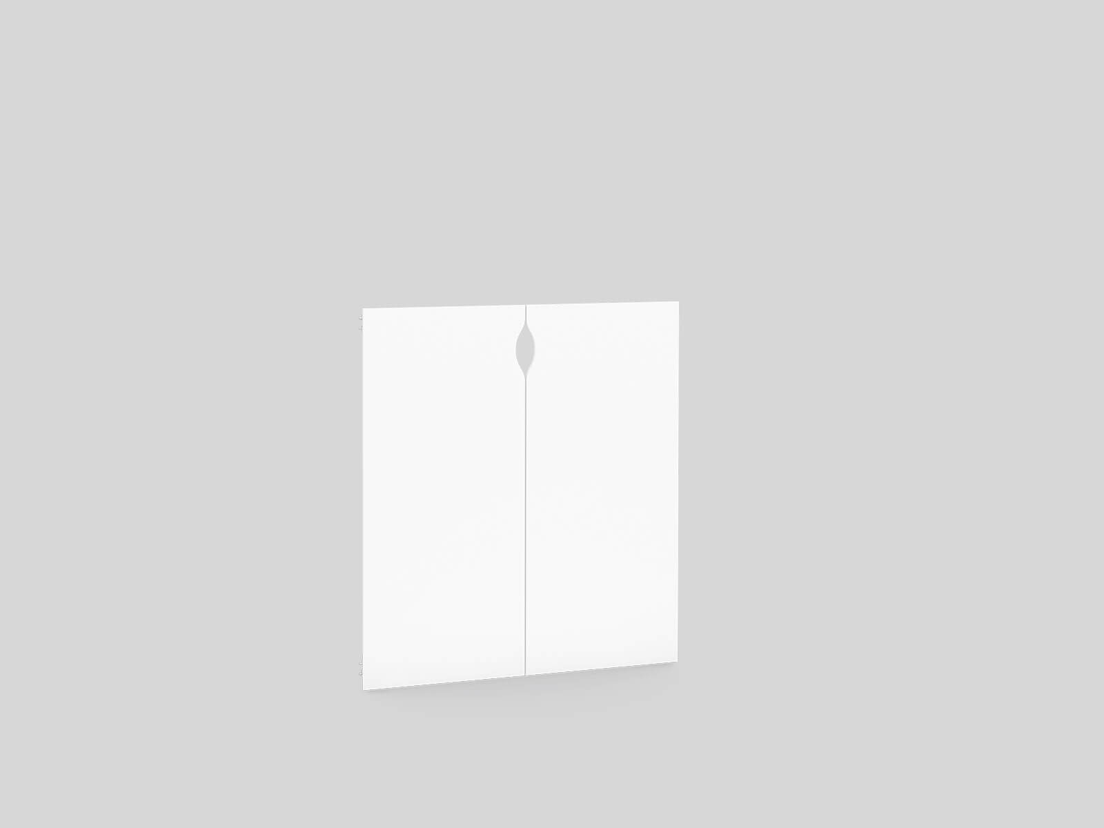 Türen(links & rechts) 4 Regaleinheiten hoch, auch kompatibel für hohes Regal - weiß - Feria-Serie