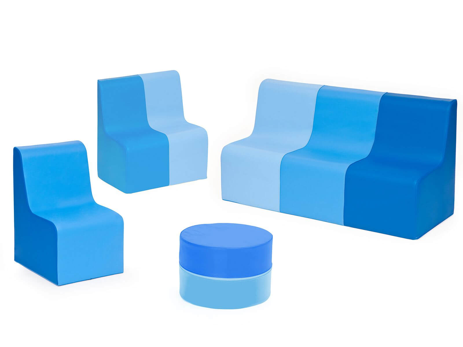 Ensemble doux ensoleillé bleu