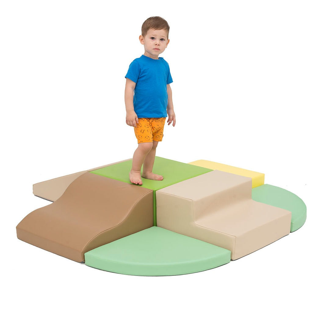 Schuimrubberen podium Island Naturel als set