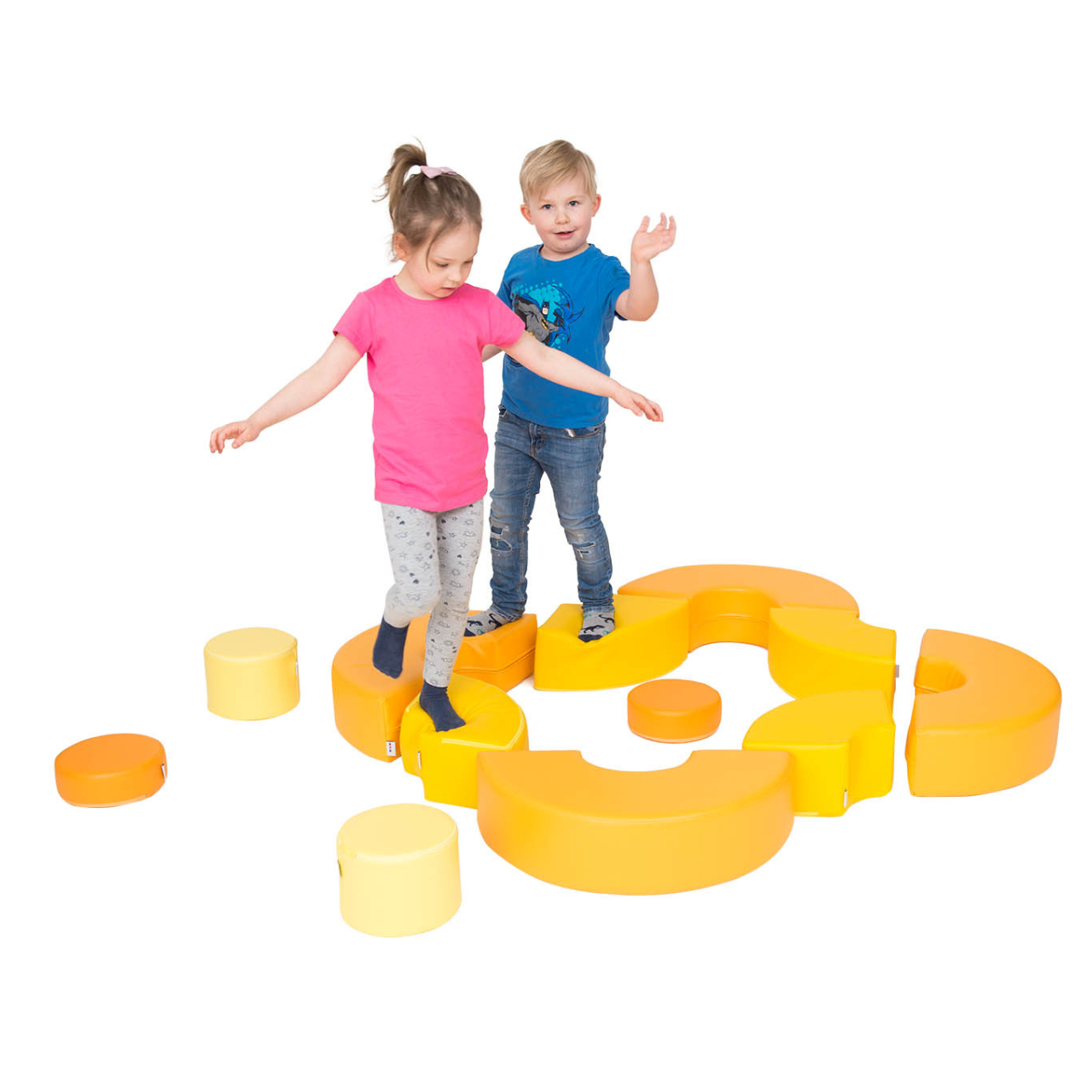 Mini-schuimblokken Pomelo als set van 12 stuks.