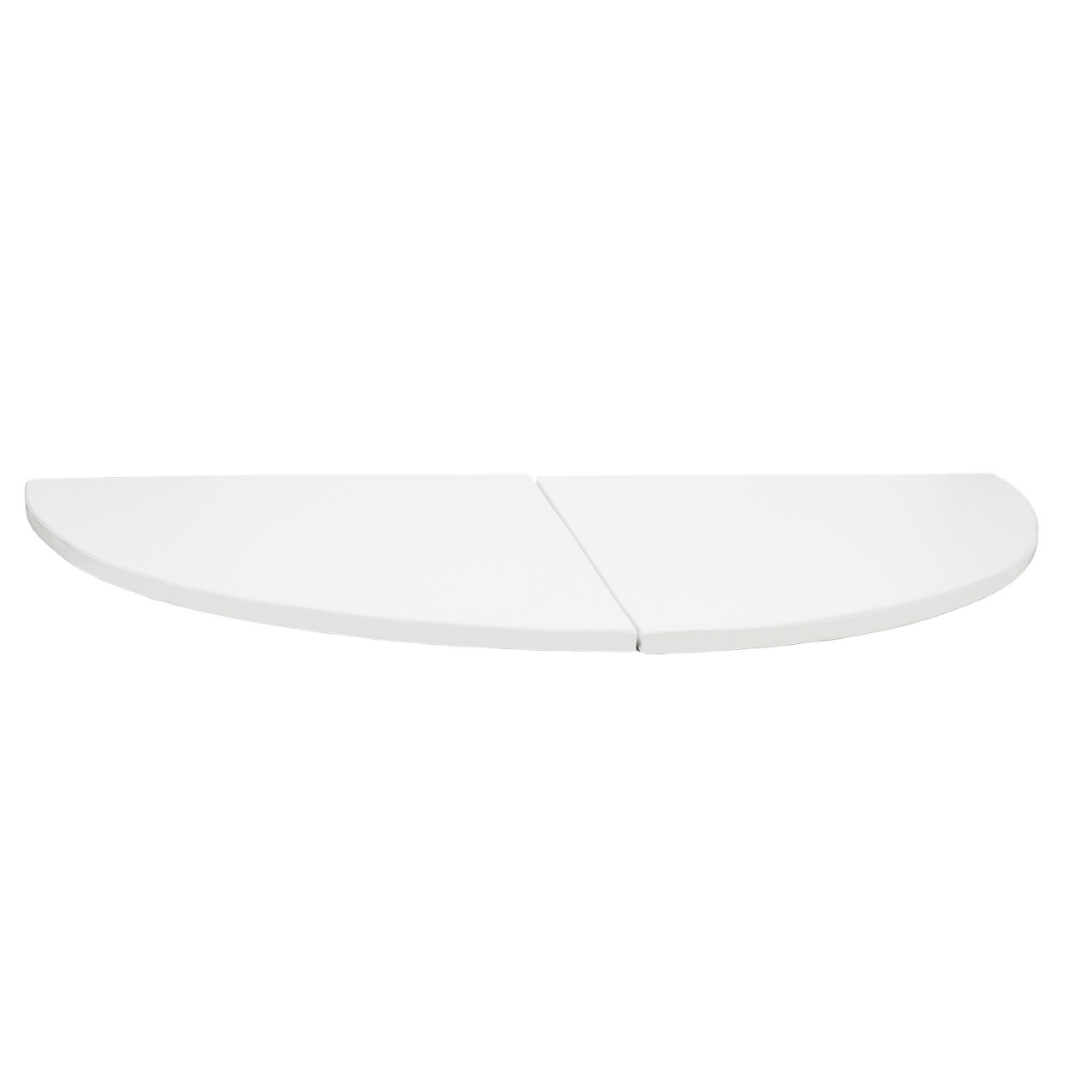 tapis de jeu pliable semi-circulaire 320 cm x 160 cm x 6 cm, blanc
