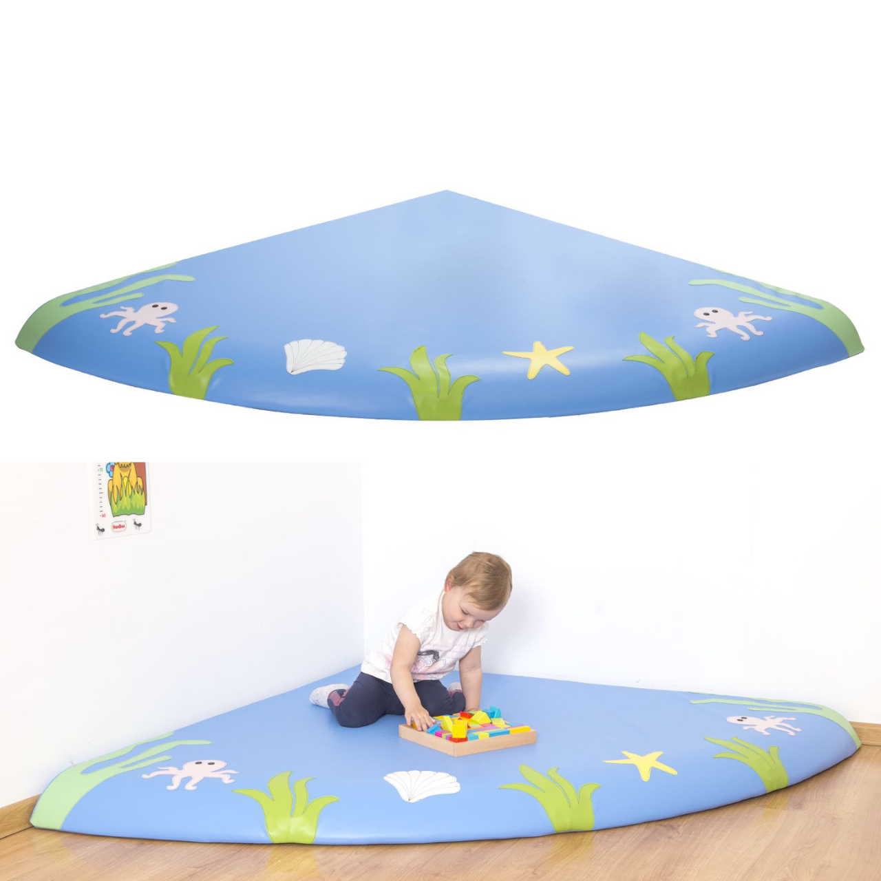 Tapis de jeu d'angle océan 150 x 150 x 10