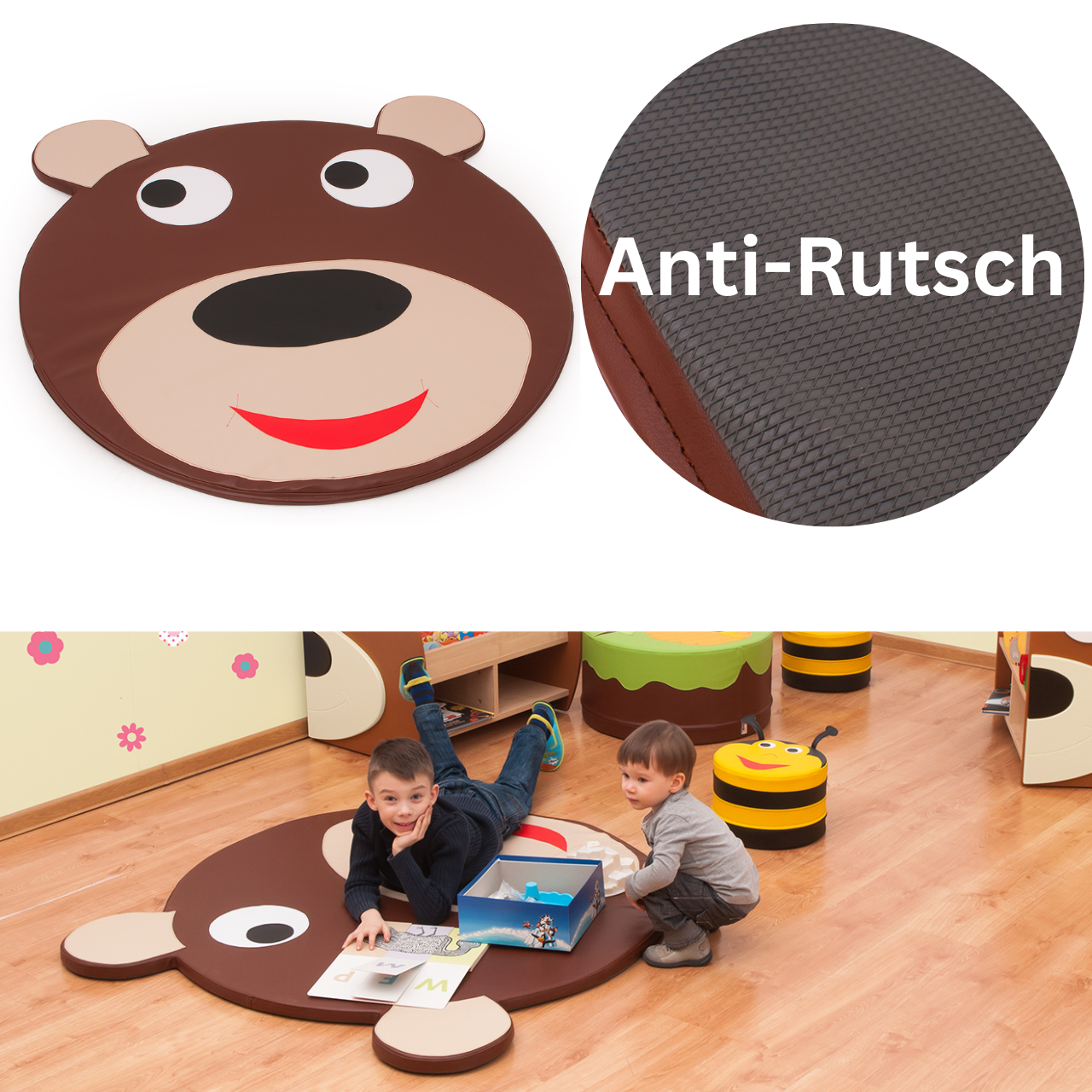 Tapis de jeu Teddy 120cm x 125cm x 3cm