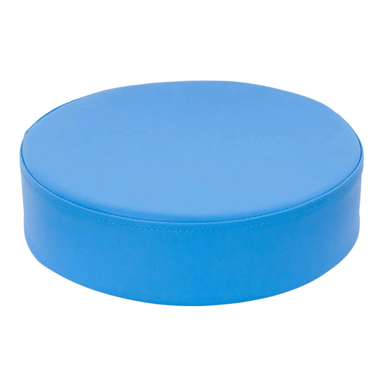 Rond zitkussen (dia.: 30 x hoogte: 8 cm) van kunstleer met frame om op te bergen - verschillende kleuren
