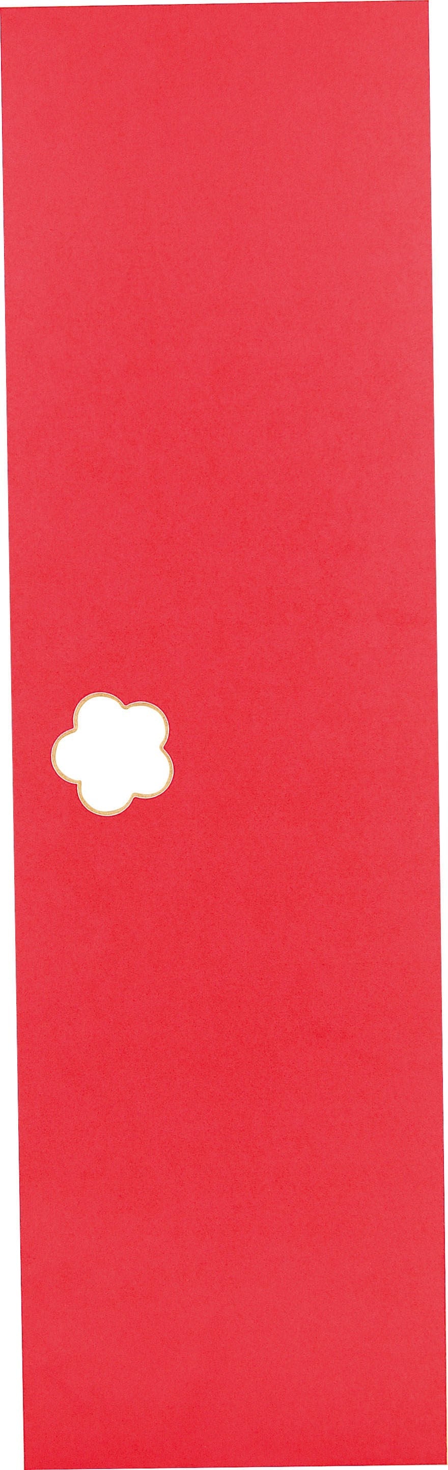 Deur voor garderobe Mariposa met bloemvormig handvatgat - rood