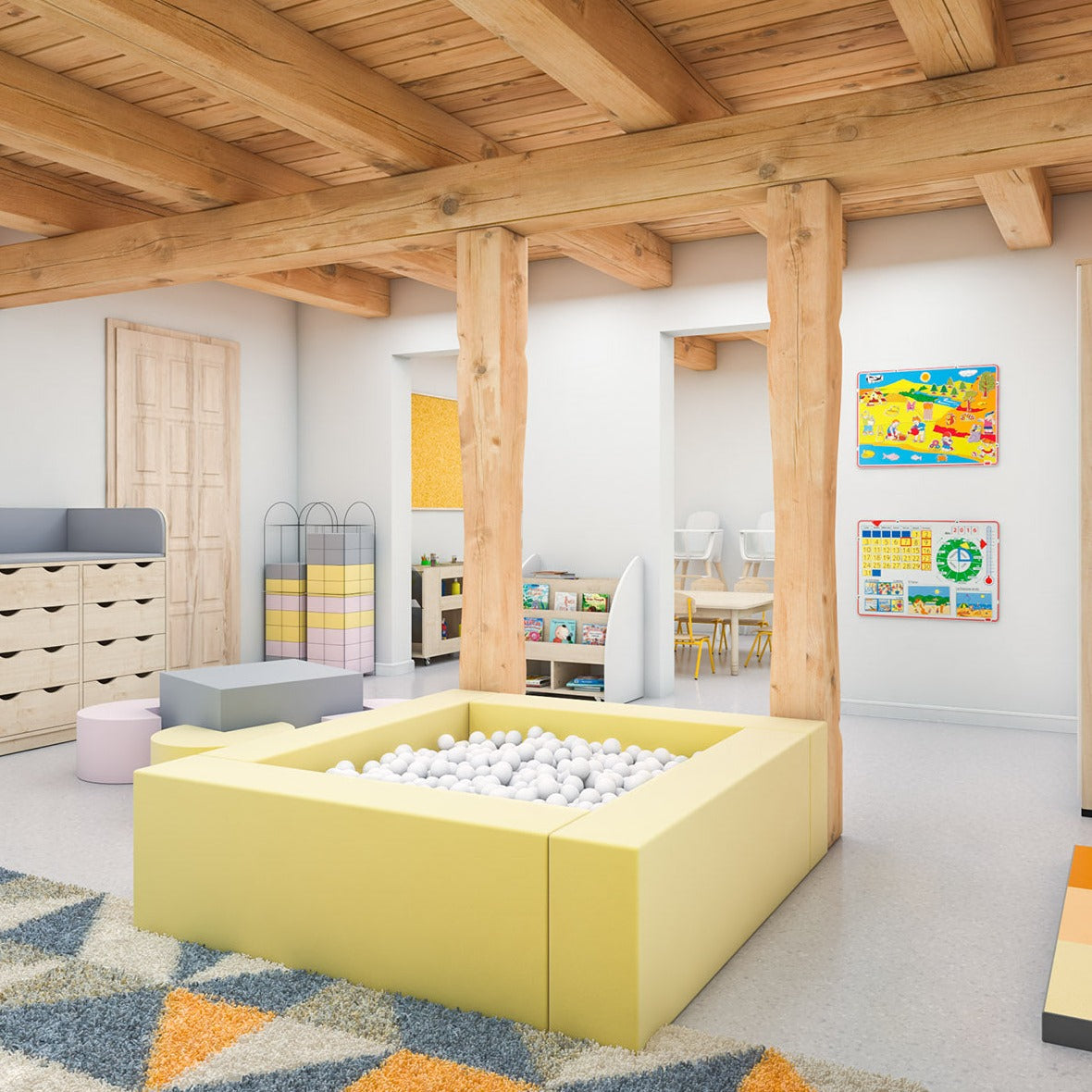 Ballenbad - Vierkant zwembad - 140x140x41