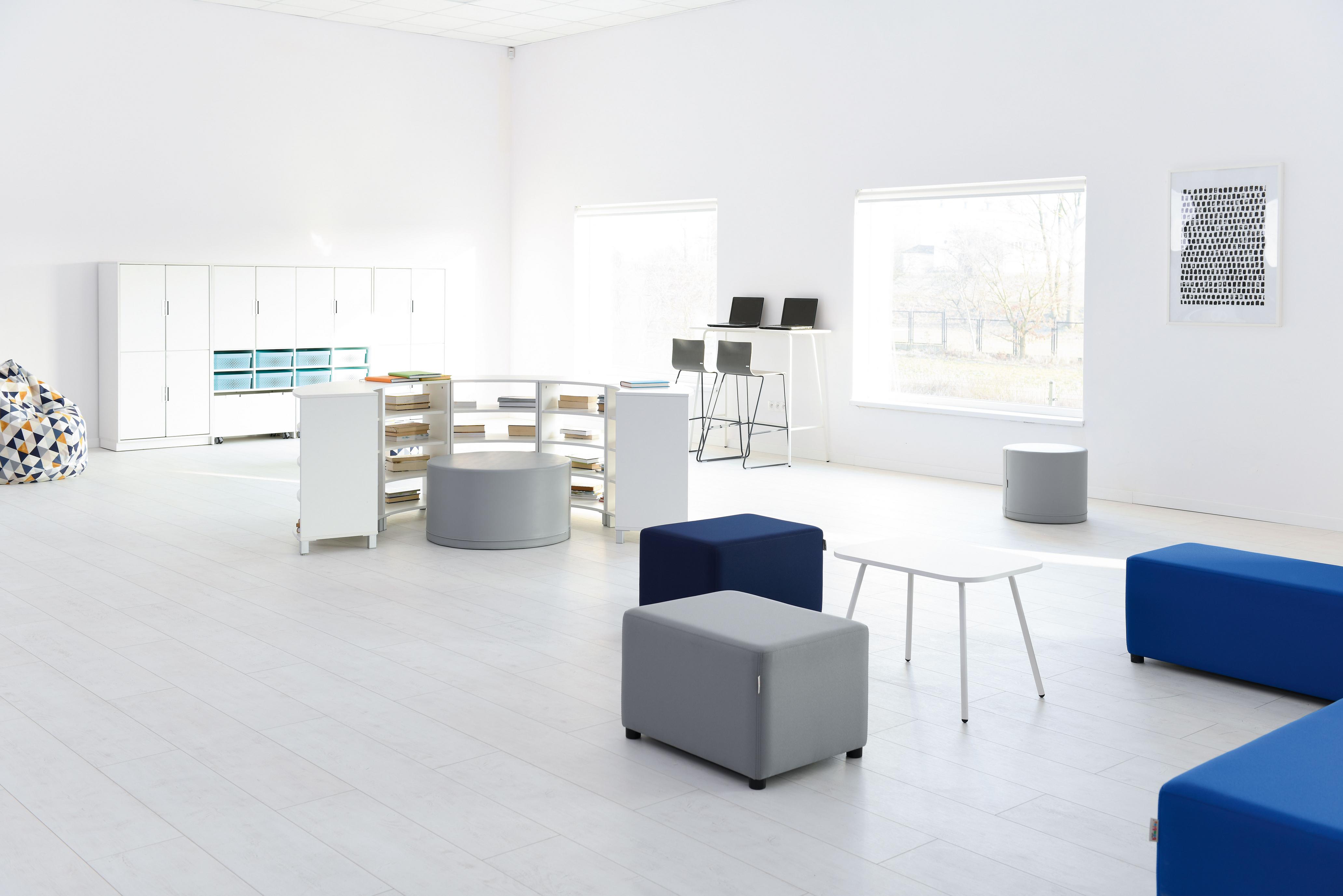 Modul Blocks maxi – Beistelltisch mit 4 Beinen, H 50, weiß