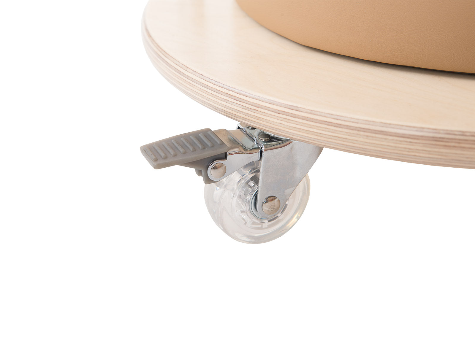 Rond zitkussen (dia.: 30 x hoogte: 8 cm) van kunstleer met frame om op te bergen - verschillende kleuren