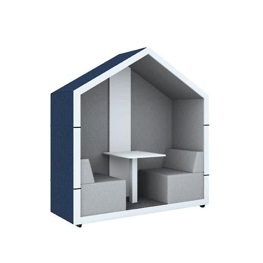 Meetingbox Treehouse mit Rückwand, marineblau für Gruppenarbeiten