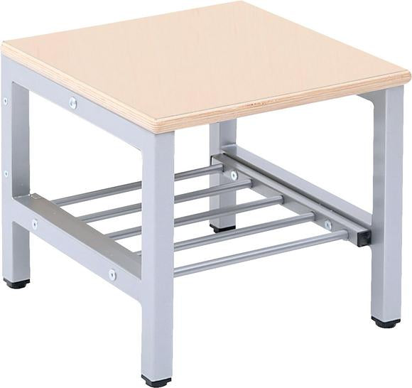 Bank mit Gitterrost, ideal für Kindergarten und Schule.