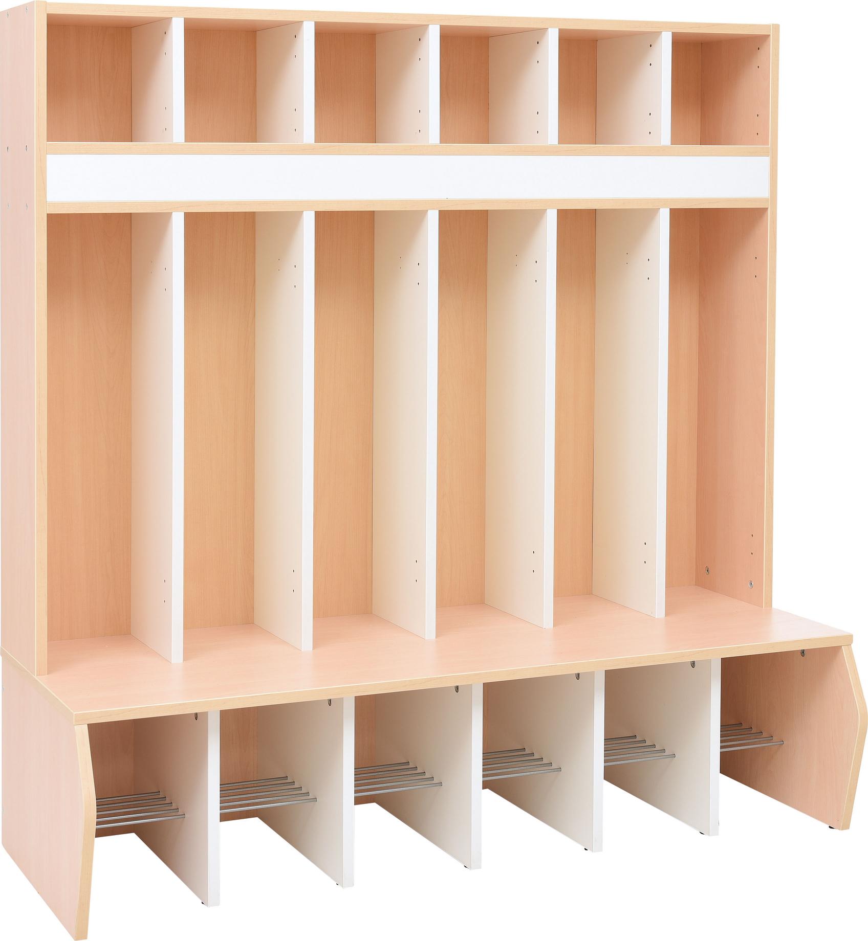 Garderobe Chamäleon 6 heller Ahorn für Kindergarten und Schule