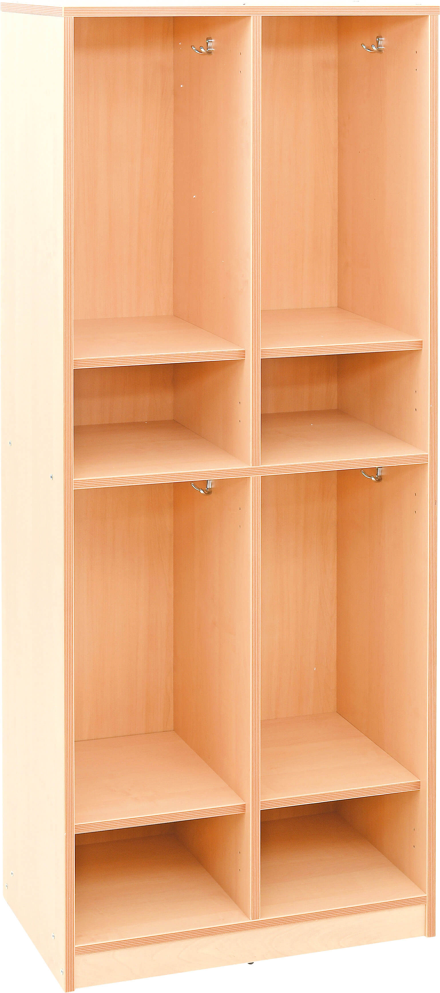 Garderobe Rainbow 2-8 Einheiten, optional mit Türen, 12 versch. Farben, versch. Höhen/Breiten. Geeignet für Kita, Kindergarten und Schule.