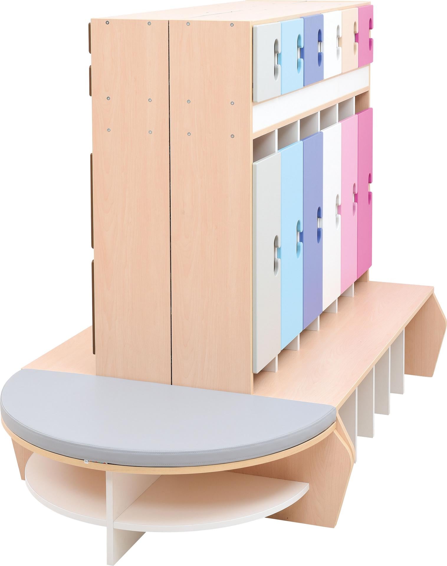 Garderobenbank Chamäleon, Ahorn Jylland, SH33cm für Garderobe Kindergarten Schule
