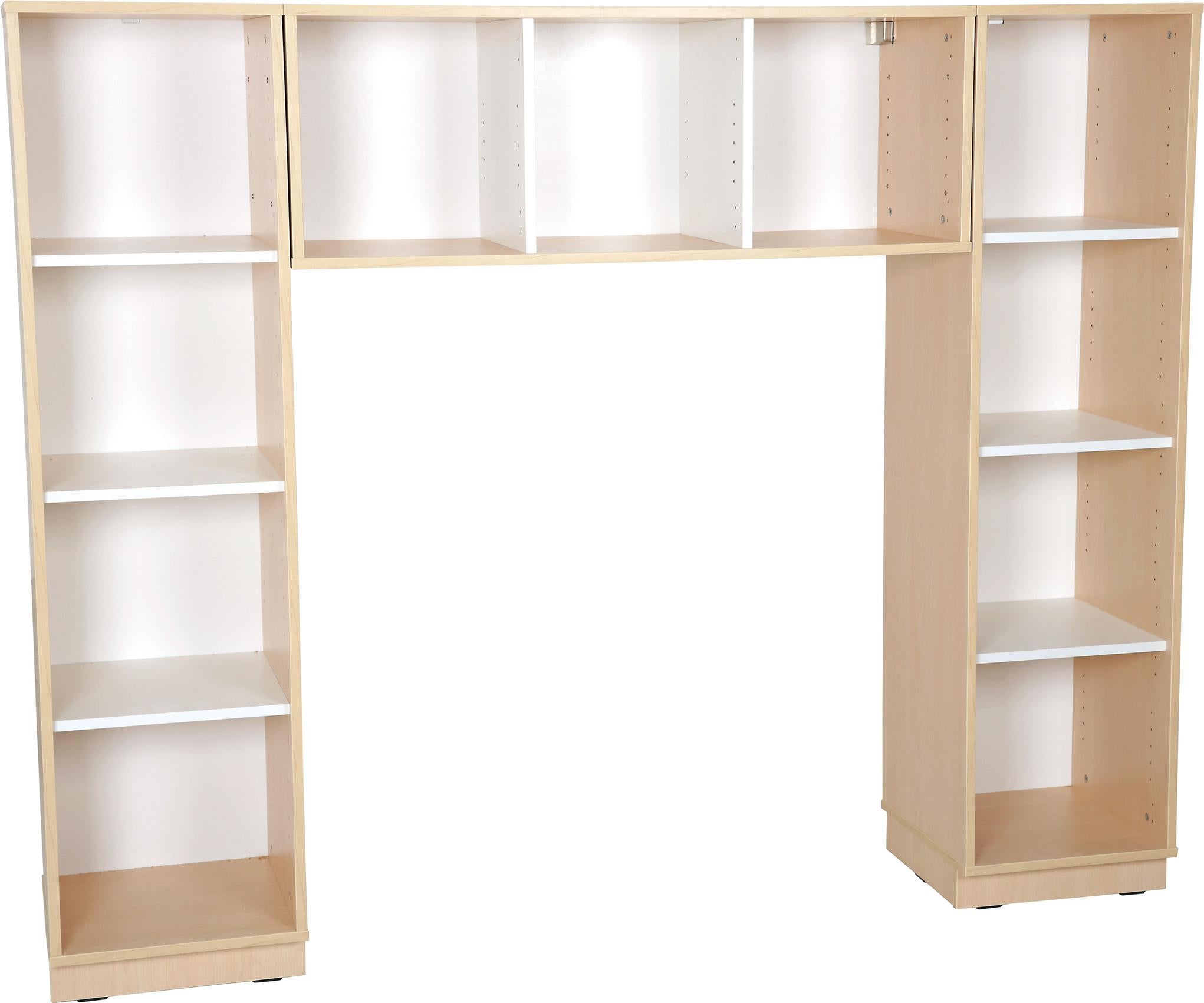 Quadro Bücherecke mit LED – Stilvolles Bücherregal in Wunschhöhe - Produkt wird im Kindergarten oder Schule genutzt.