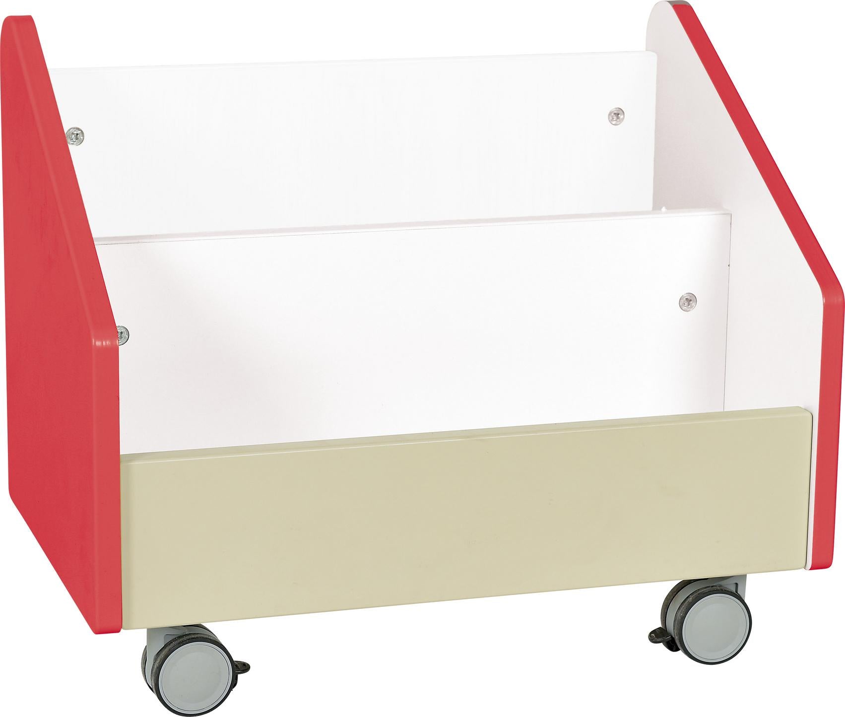 Rollbehälter für Bücher – Quadro XL in verschiedenen Farben - Produkt wird im Kindergarten oder Schule genutzt.