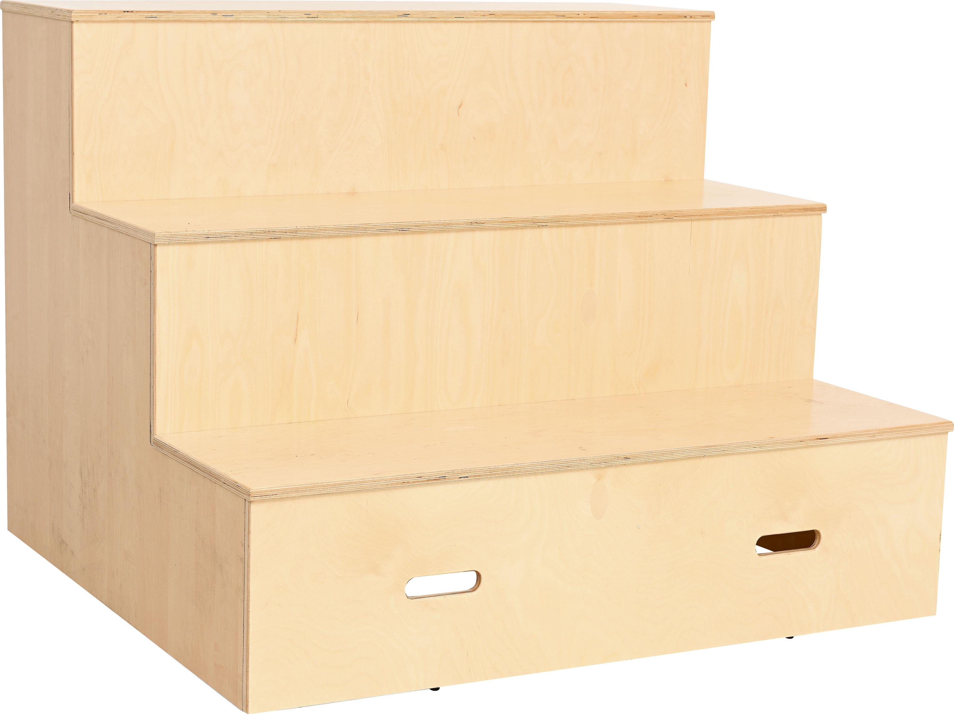 Stufenpodest H 92 cm, dreistufiges Stufenpodest für Kita