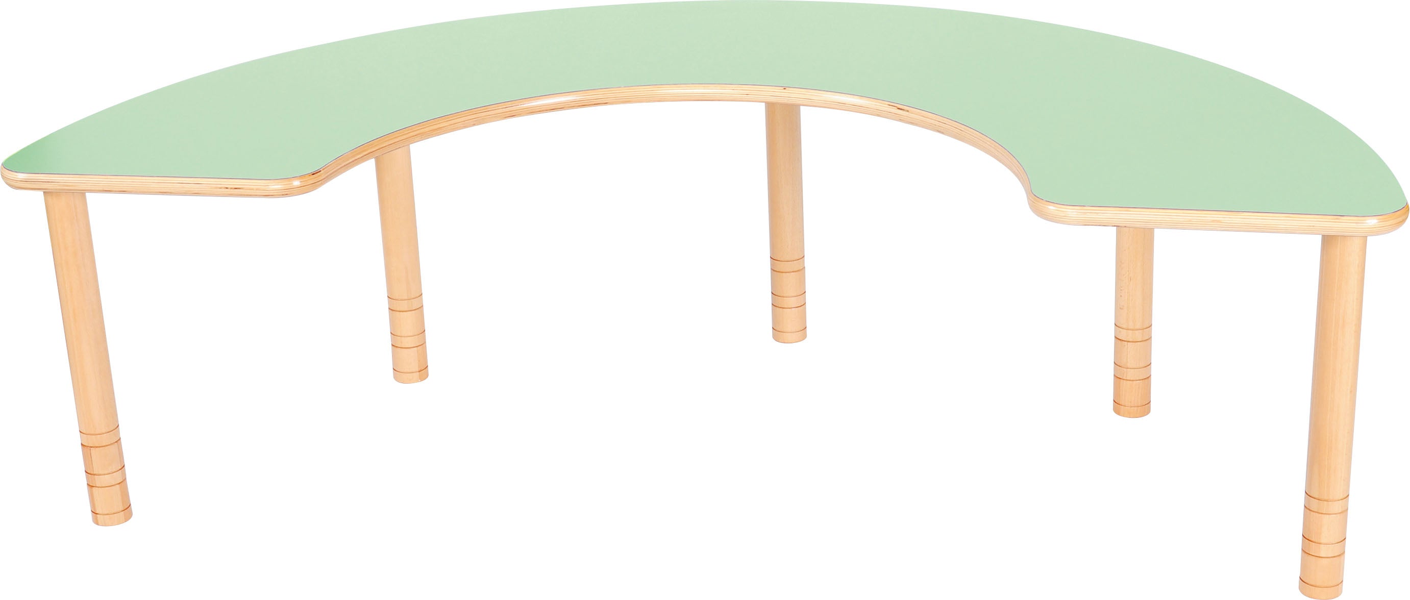 Tisch in hufeisenform für Kindergarten und Krippe grün