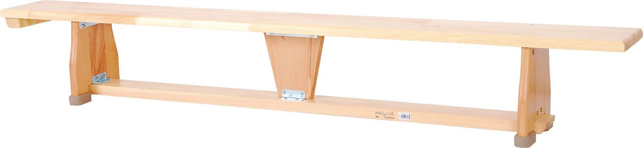 Turnbank 2 m aus robustem Holz für Turnhallen.