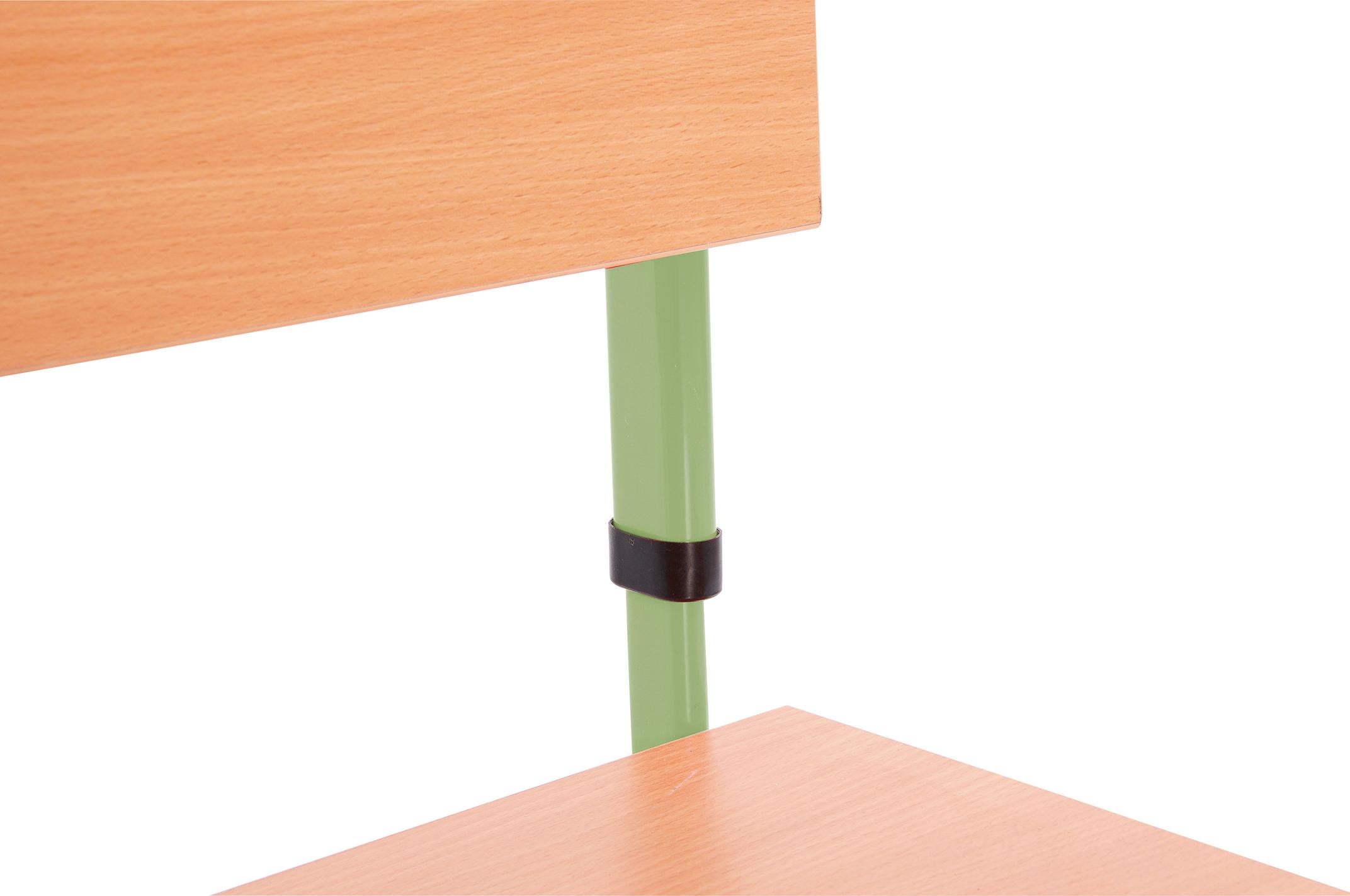 Umkleidebank, höhenverstellbar 141-179 cm, in 4 Farben, Gestelldetail