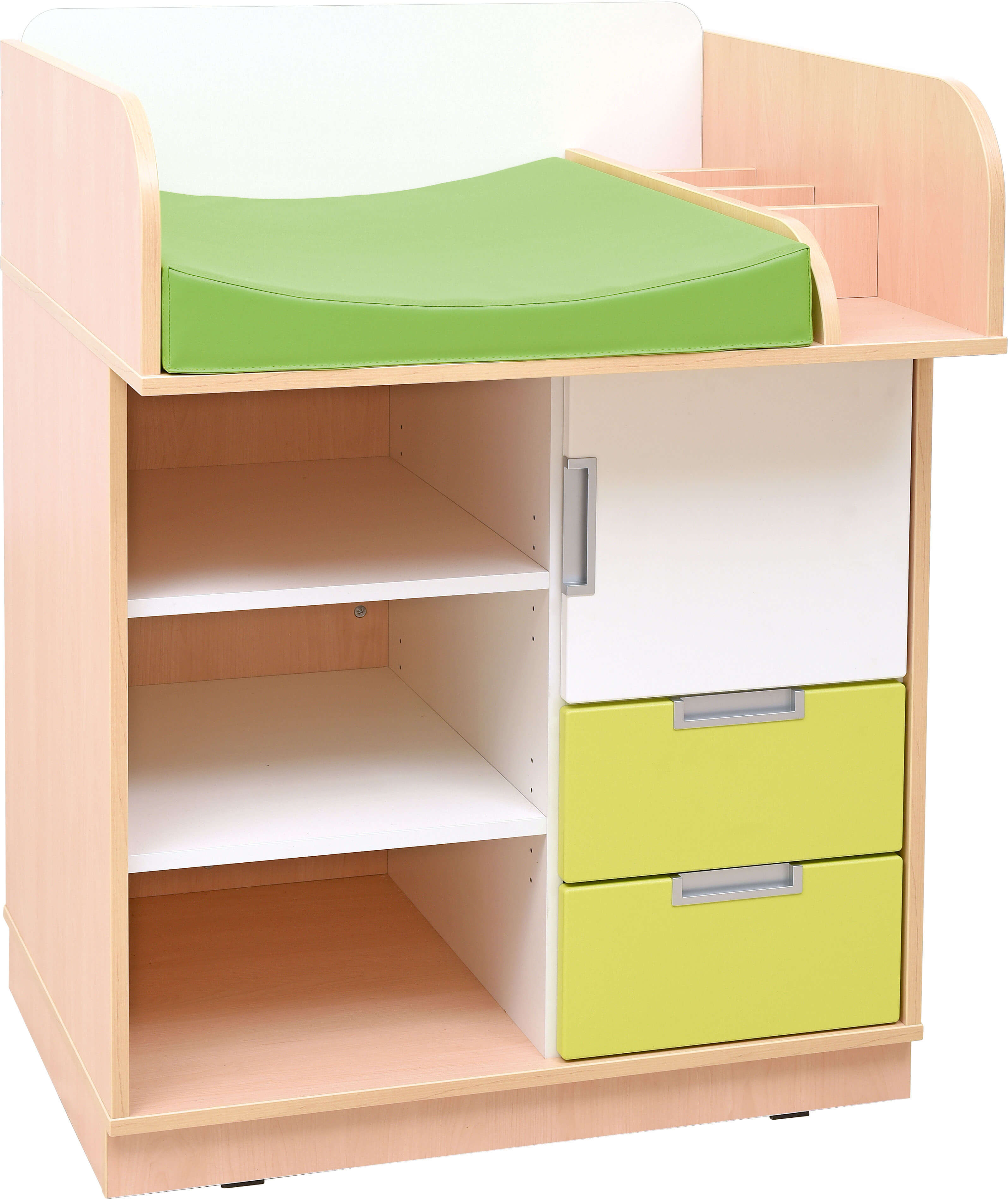 Wickelkommode Quadro, versch. Farben u. Dekore. Geeignet für die Krippe, Kita & Kindergarten.