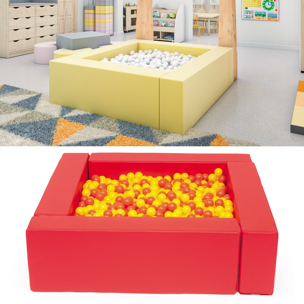 Ballenbad - Vierkant zwembad - 140x140x41