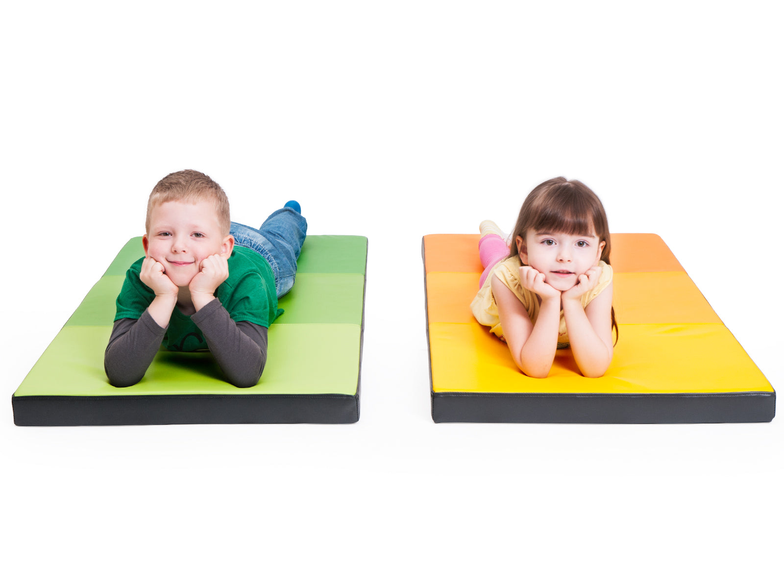 Drievoudige matras / speelmat, verschillende kleuren & antislip 120cm x 60cm x 6cm