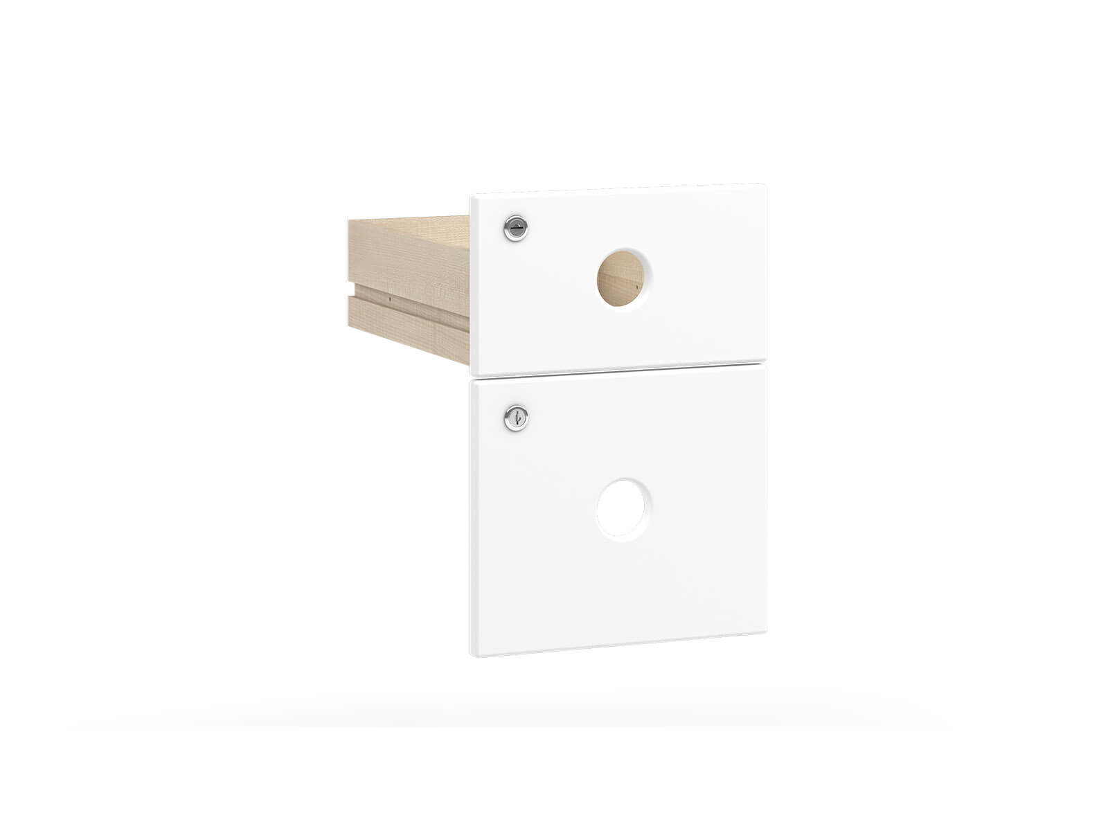 Tür und Schublade für Schreibtisch weiß, MDF -  Feria-Serie