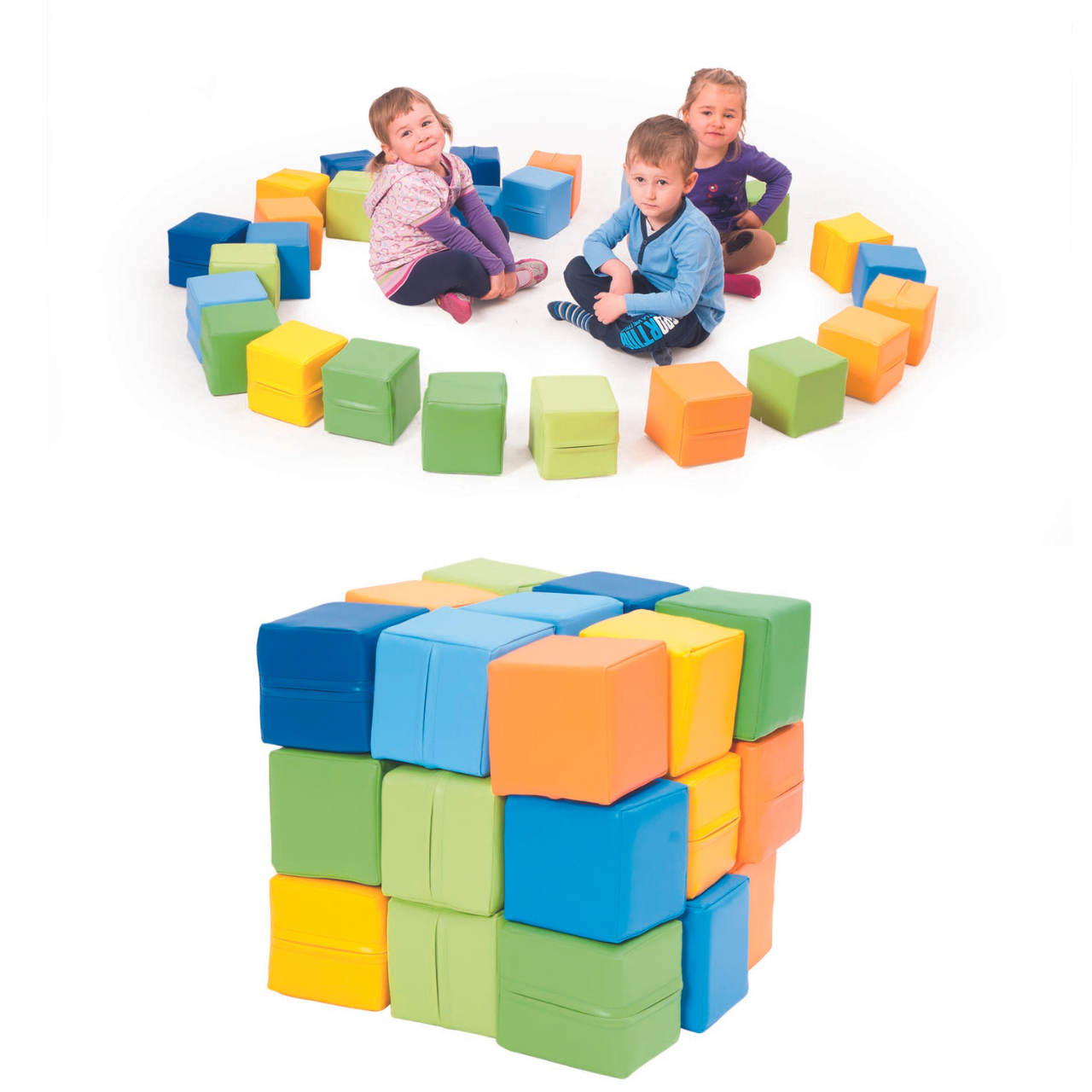 Schuimrubberen kubussen 27 kubussen