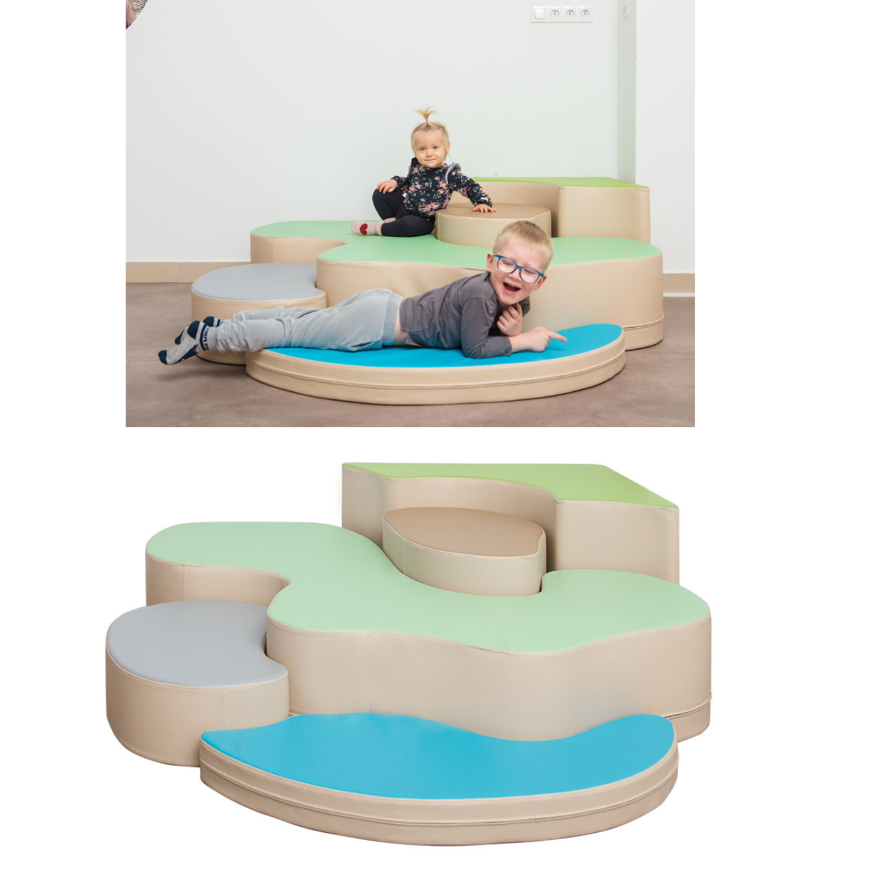 Schuimrubberen podium Jigsaw-puzzel als set van 5 stuks.