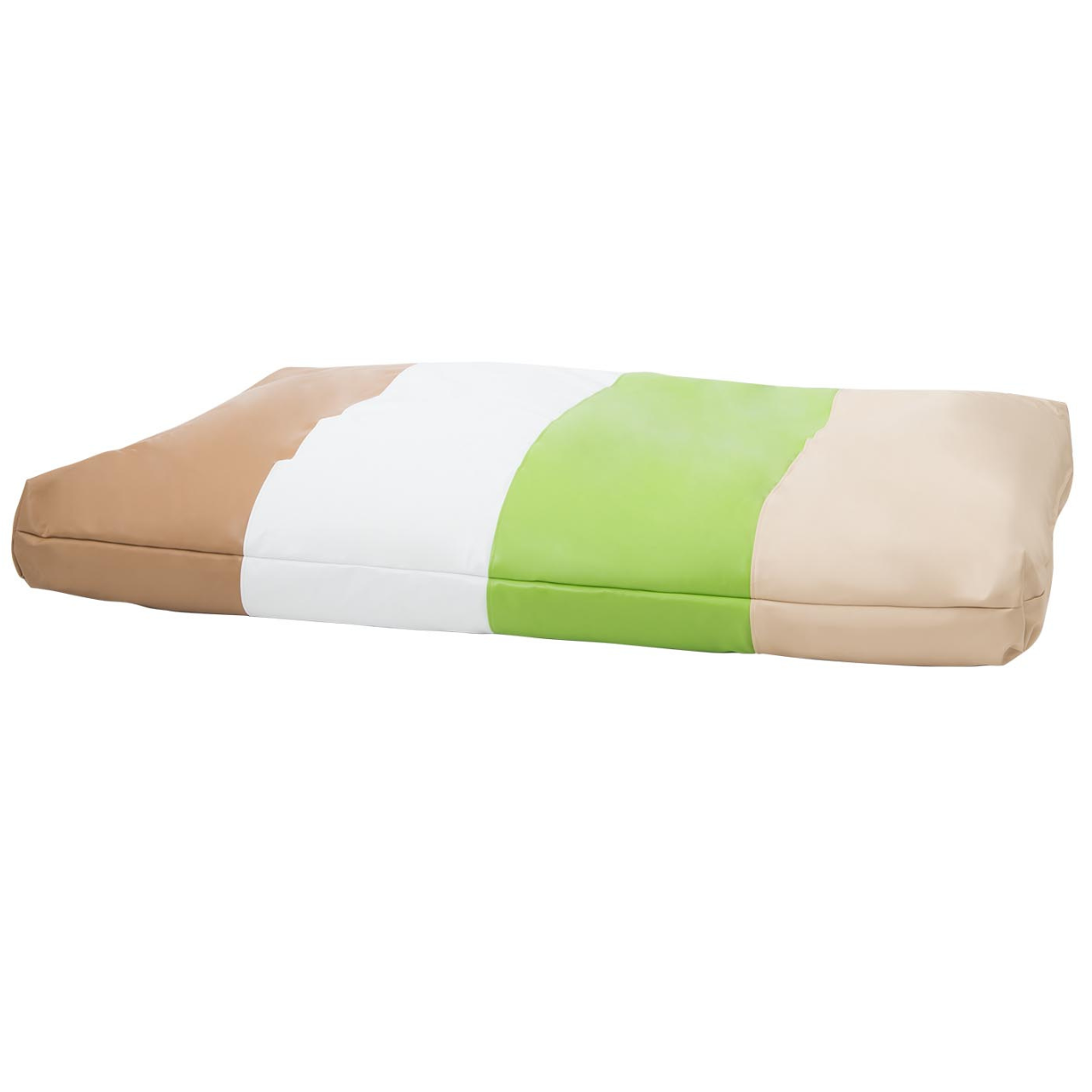 Coussin de matelas rempli de granulés 200cm x 120cm x 20cm, naturel